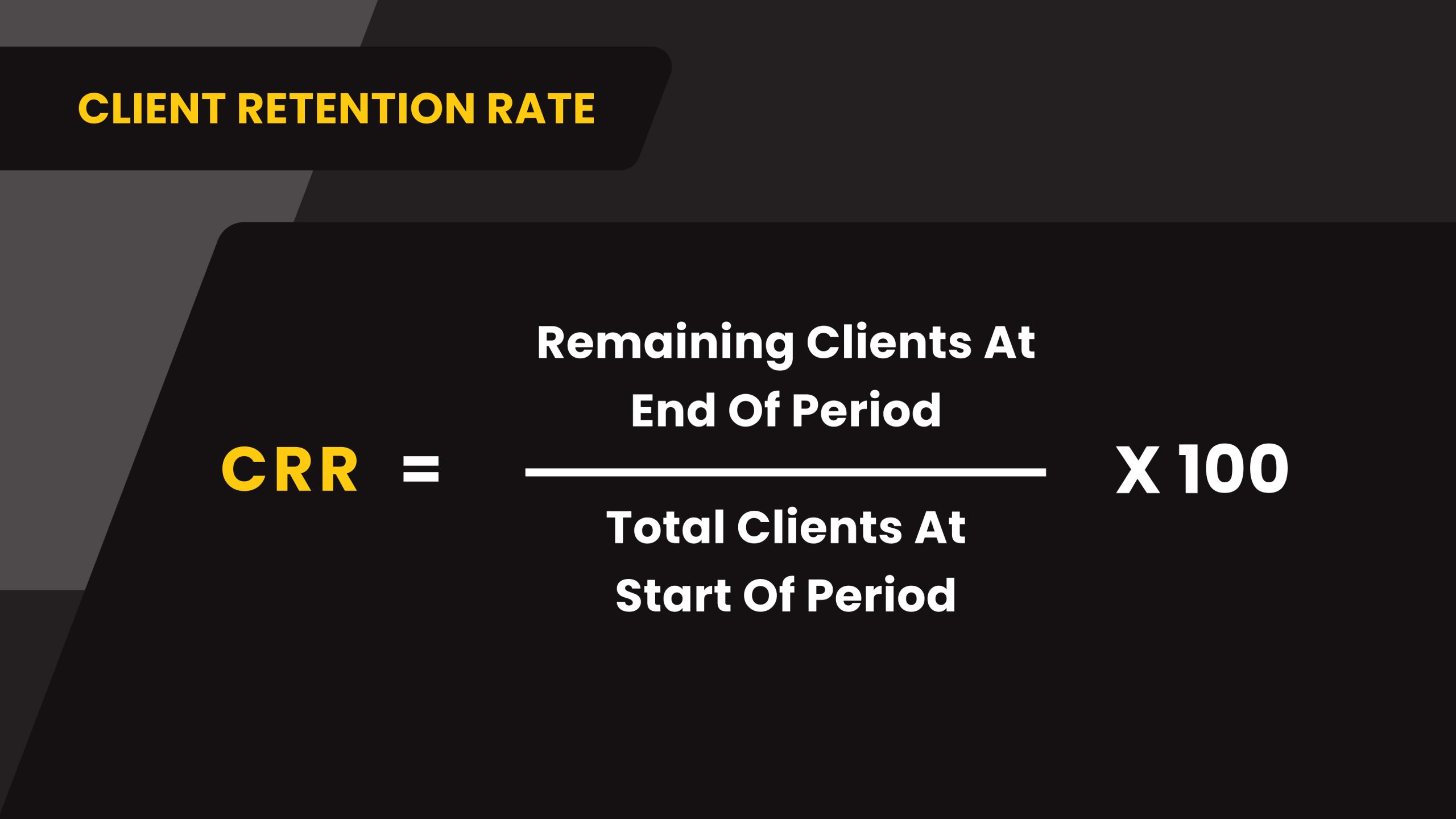 Client retention rate formula