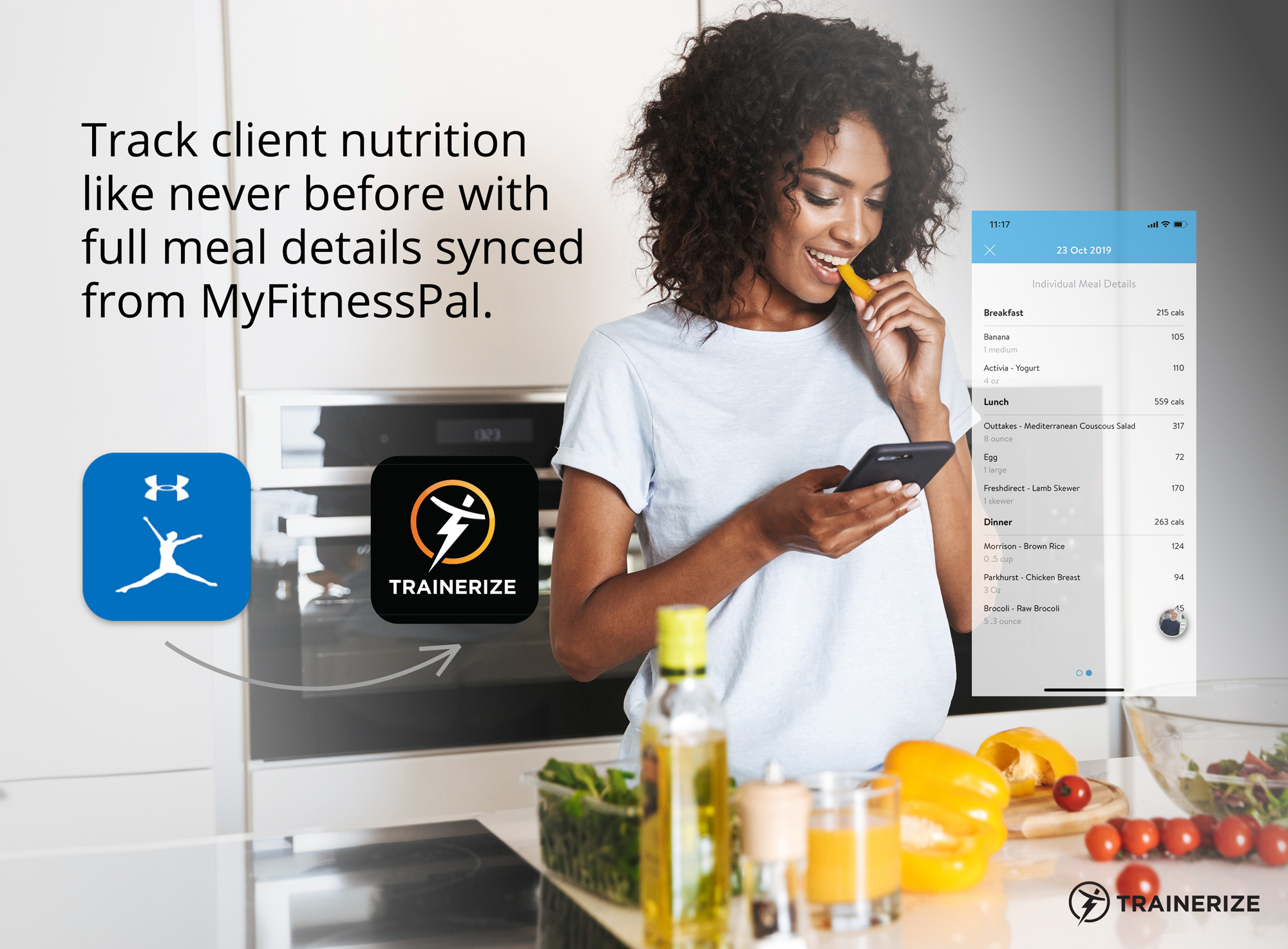 New in Trainerize: Full Meal Details Synced from MyFitnessPal