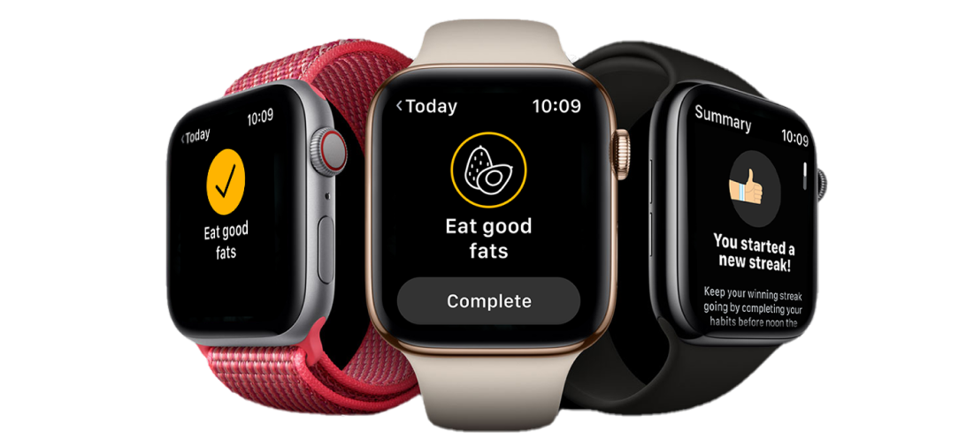 Habit tracking on the go on the Apple Watch app
