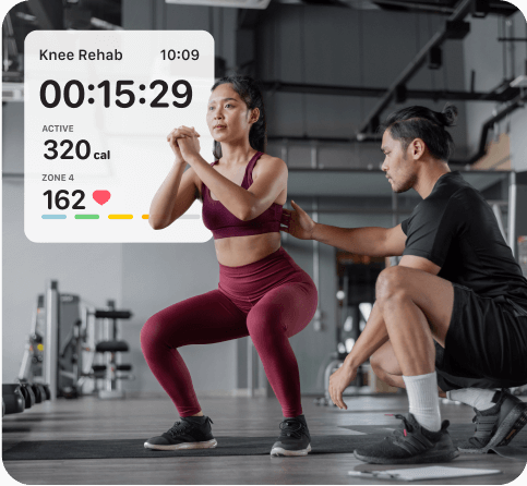 Exercise app screen